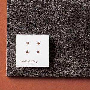 Playful card suit studs sterling silver